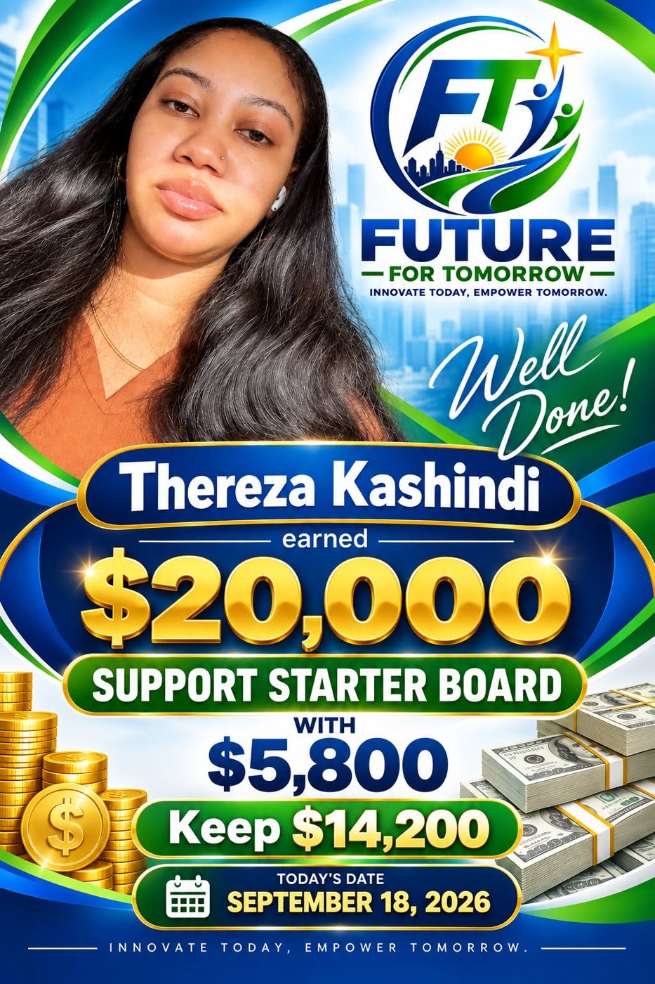 Member-submitted payout story — Thereza Kashindi