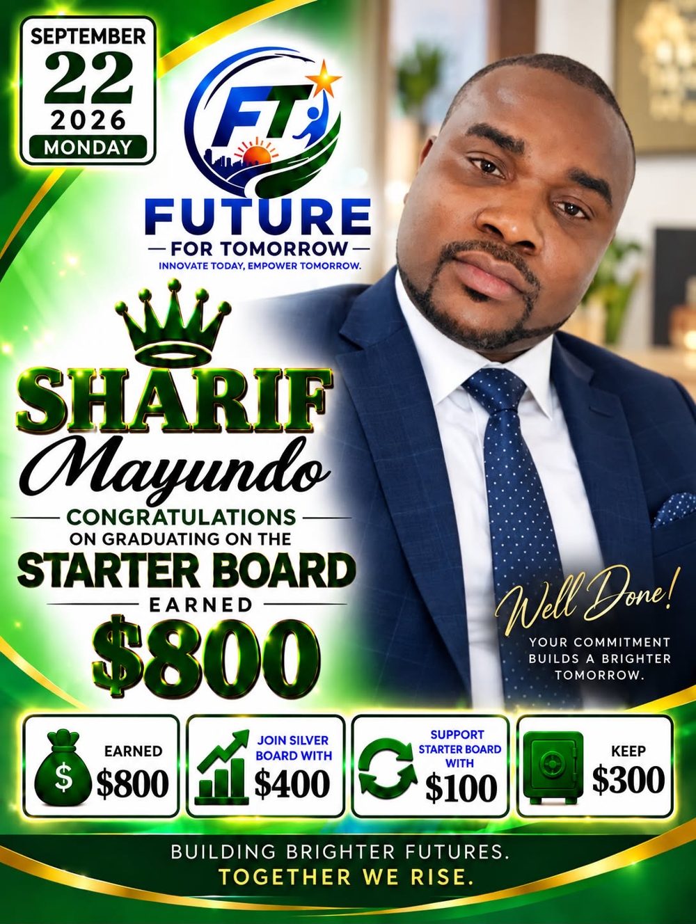 Member-submitted payout story — Sharif Mayundo