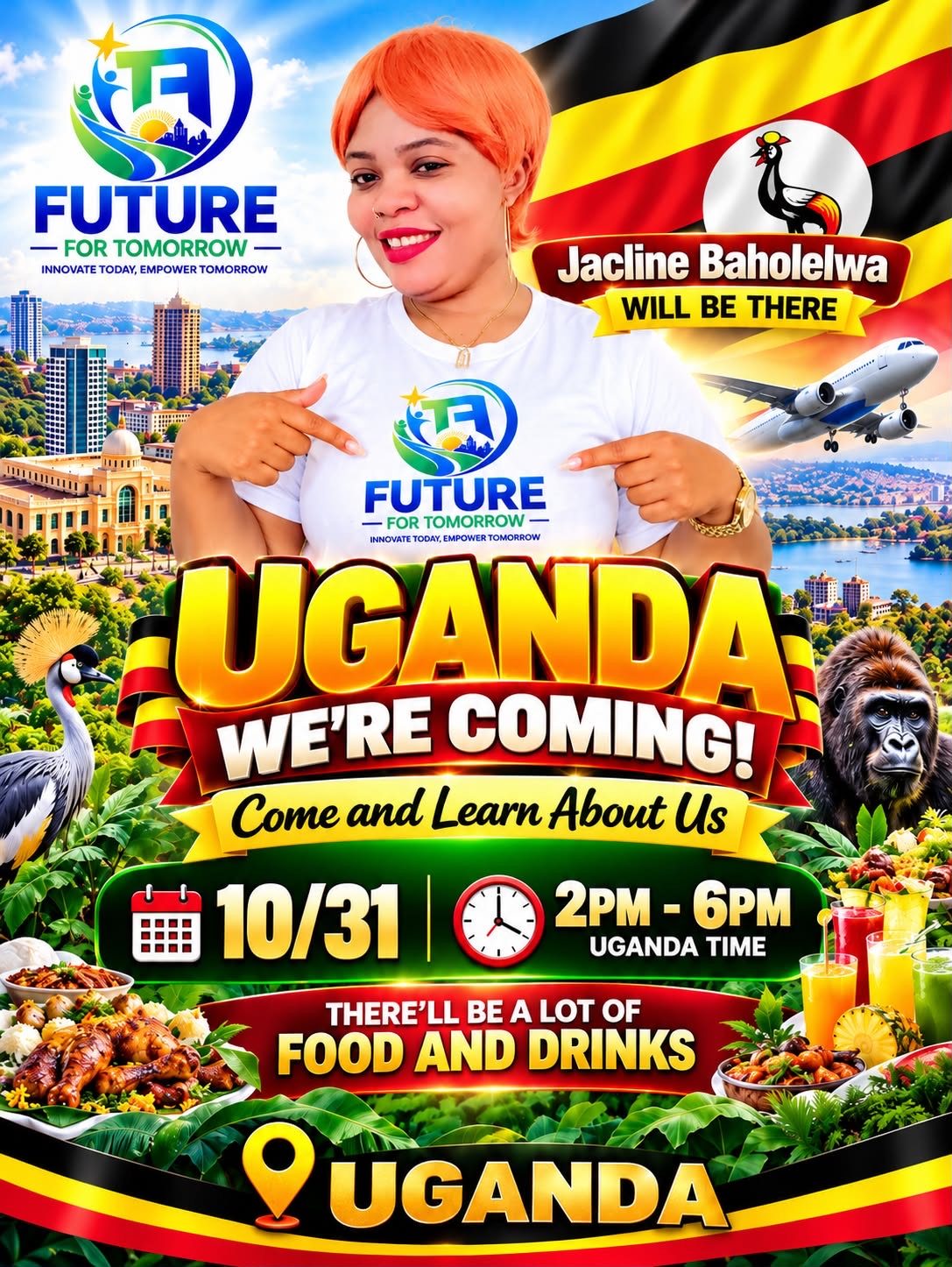 Kampala event flyer featuring Jacqueline