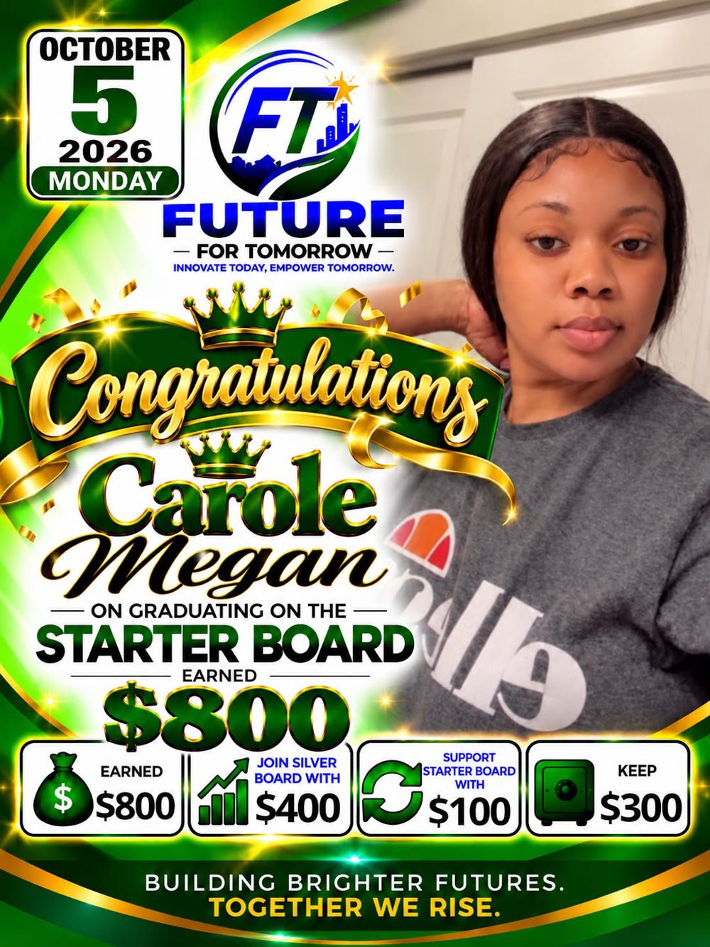 Member-submitted payout story — Carole