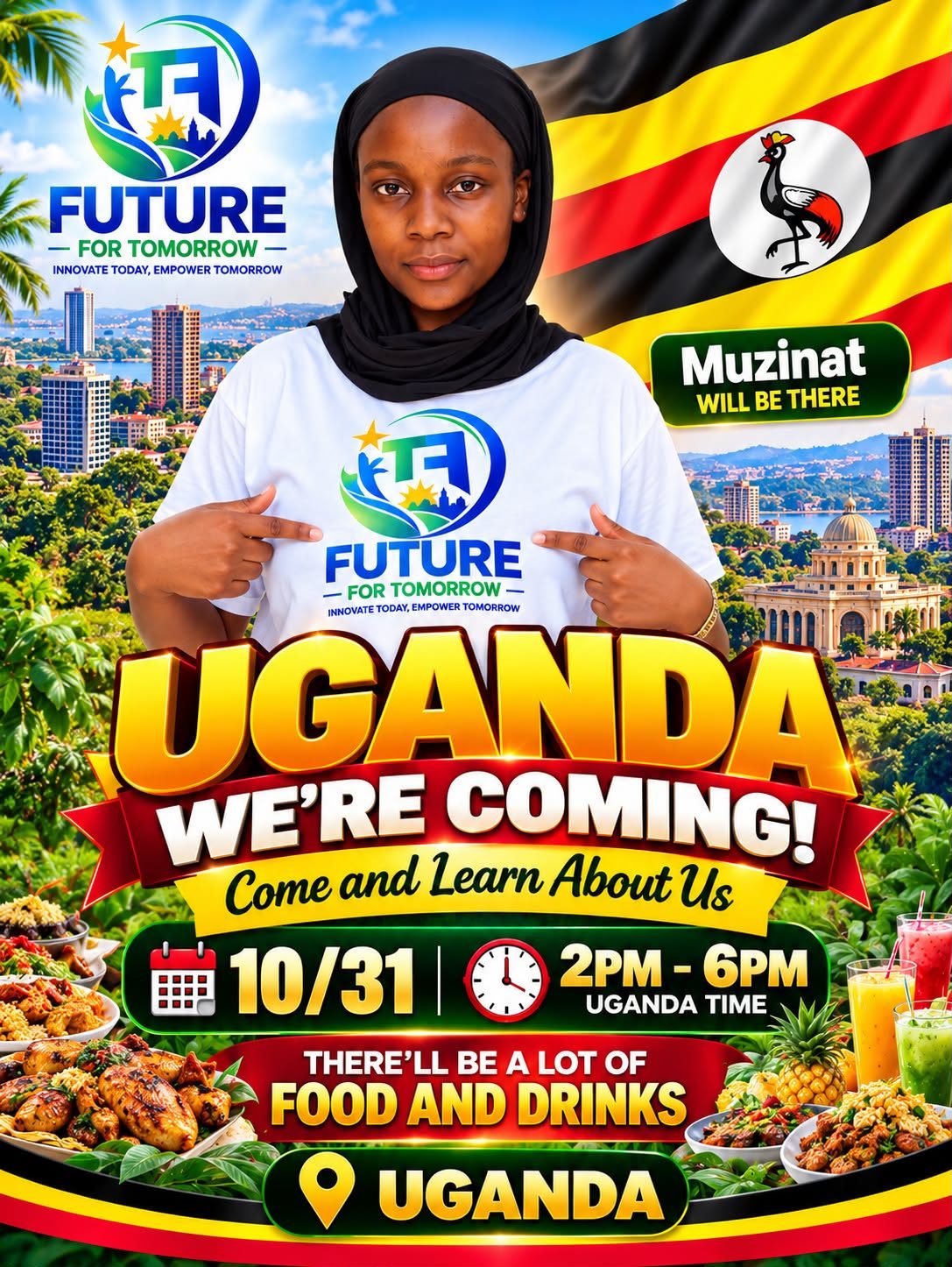 Kampala event flyer featuring Muzinat