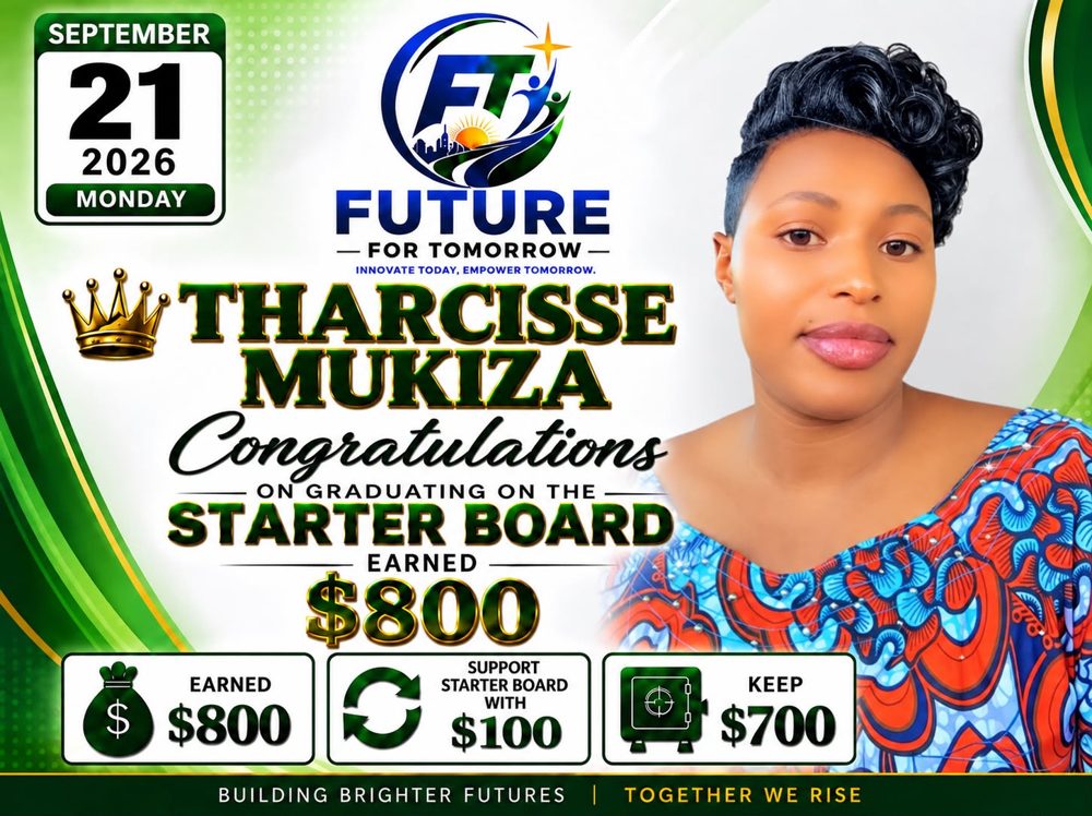 Member-submitted payout story — Tharcisse Mukiza