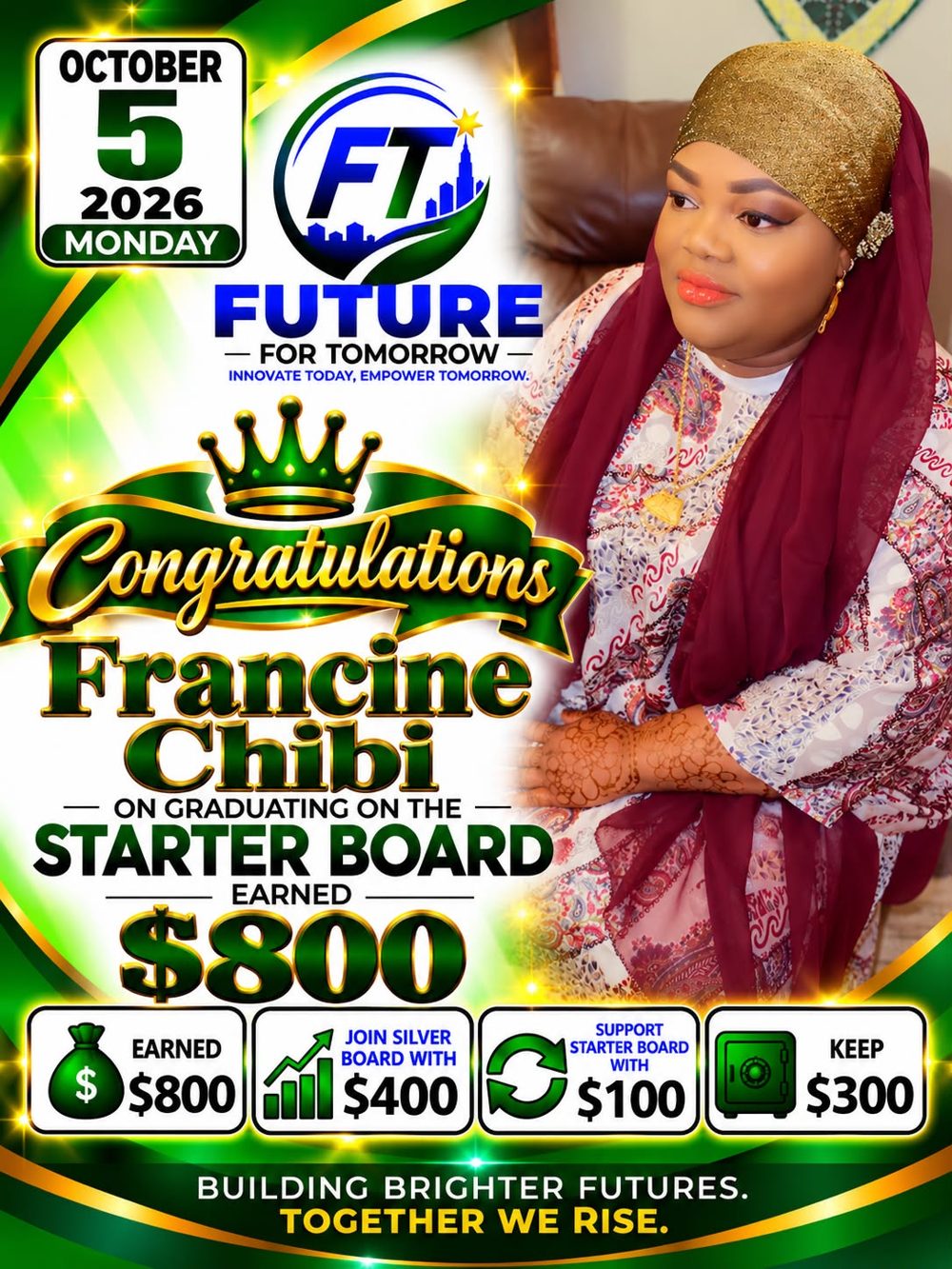 Member-submitted payout story — Francine