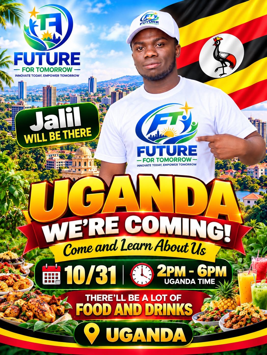 Kampala event flyer featuring Jaliil